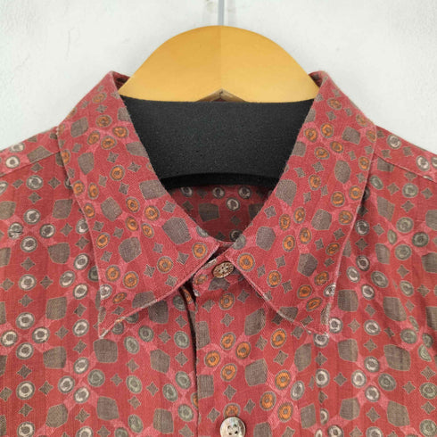 レセント LeCENT 総柄 S/S リネンシャツ メンズ JPN:L