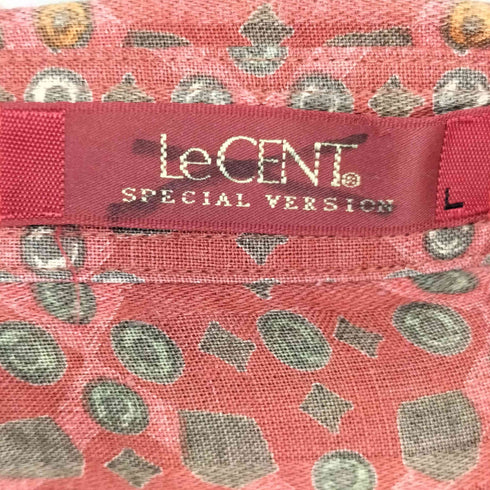 レセント LeCENT 総柄 S/S リネンシャツ メンズ JPN:L