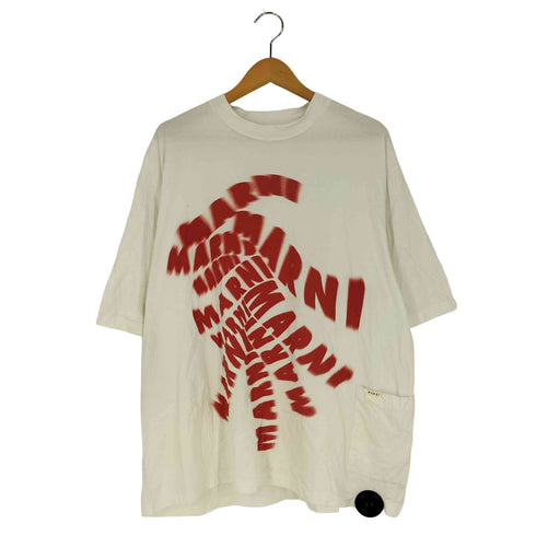 マルニ MARNI Spin Logo Print T-Shirt サイドポケット ロゴプリント Tシャツ メンズ 48