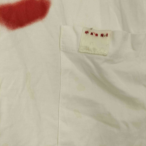 マルニ MARNI Spin Logo Print T-Shirt サイドポケット ロゴプリント Tシャツ メンズ 48