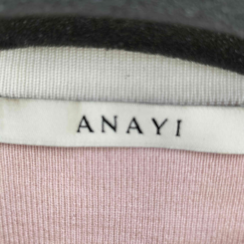 アナイ ANAYI カシミヤ混配色クルーネックカーディガン レディース JPN:36