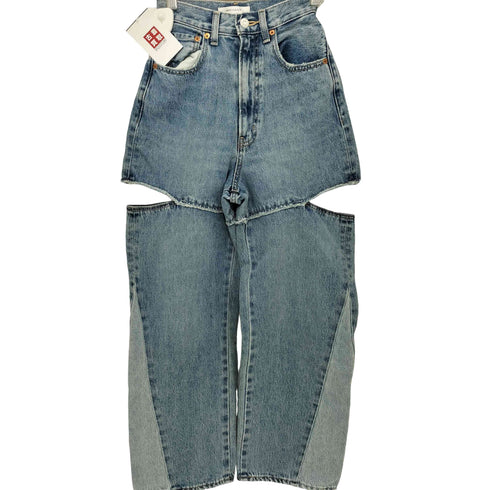 マウジー moussy CUT OUT WIDE STRAIGHT レディース 23