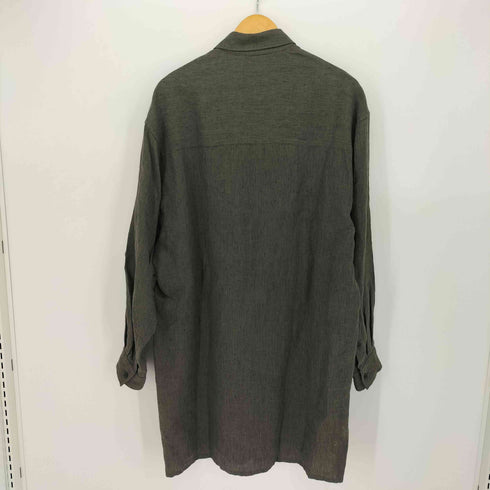 ヨウジヤマモトプールオム Yohji Yamamoto POUR HOMME リネン ストライプ ロングシャツ メンズ JPN:2