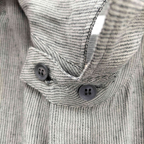 ヨウジヤマモトプールオム Yohji Yamamoto POUR HOMME リネン ストライプ ロングシャツ メンズ JPN:2