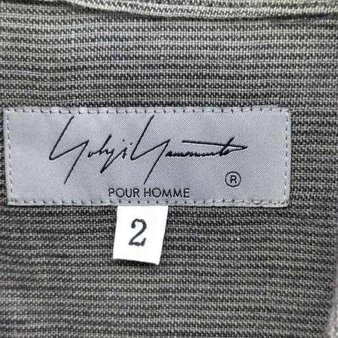 ヨウジヤマモトプールオム Yohji Yamamoto POUR HOMME リネン ストライプ ロングシャツ メンズ JPN:2