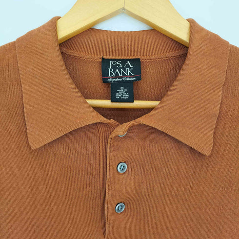 ジョスエーバンク Jos A Bank シルク100 ニットポロ メンズ import:M