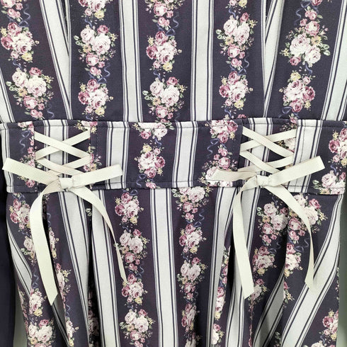 アクシーズファム axes femme ポエティック ローズストライプ 長袖ワンピース レディース JPN:M