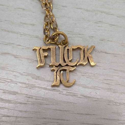 ハフ HUF FUCK IT Gold Necklace メンズ