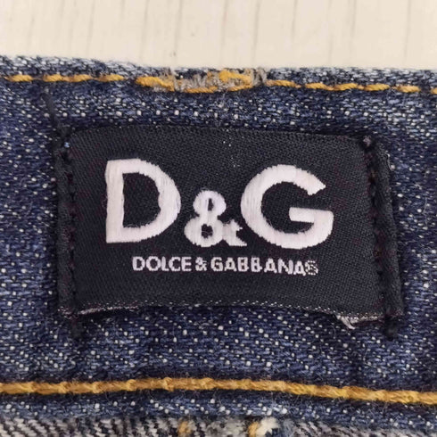 ディーアンドジー D&G Y2K SEX IS MY FAVORITE BUSINESS ダメージ パッチワーク ストレート デニムパンツ レディース 24/38