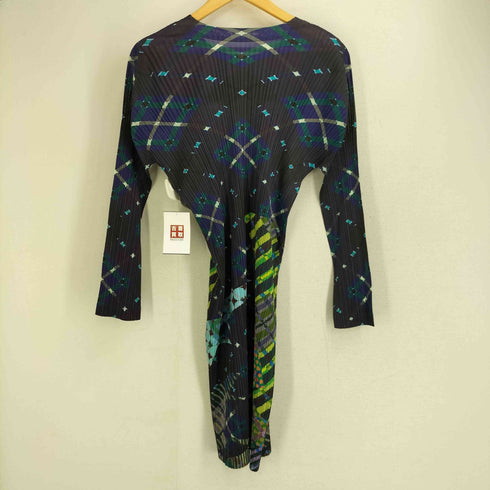 プリーツプリーズイッセイミヤケ PLEATS PLEASE ISSEY MIYAKE 09aw 総柄 プリーツ チュニック シャツワンピース レディース 3