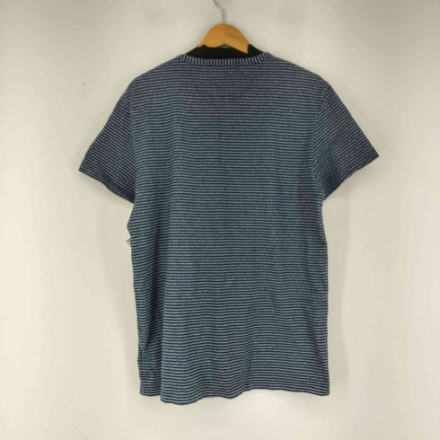 ダブルアールエルラルフローレン RRL RALPH LAUREN ヘンリーネック S/S ボーダーTシャツ メンズ import:M