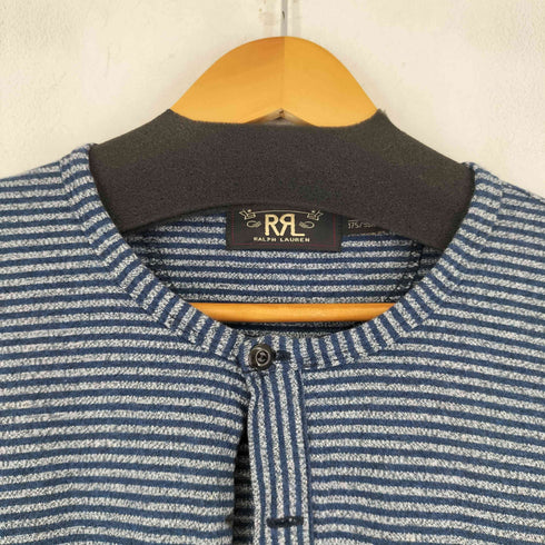 ダブルアールエルラルフローレン RRL RALPH LAUREN ヘンリーネック S/S ボーダーTシャツ メンズ import:M