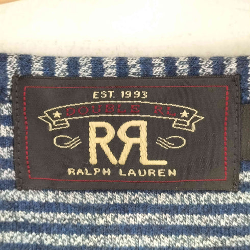 ダブルアールエルラルフローレン RRL RALPH LAUREN ヘンリーネック S/S ボーダーTシャツ メンズ import:M