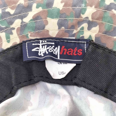 ステューシー Stussy OLD カモ柄バケットハット 紺タグ メンズ ONE SIZE