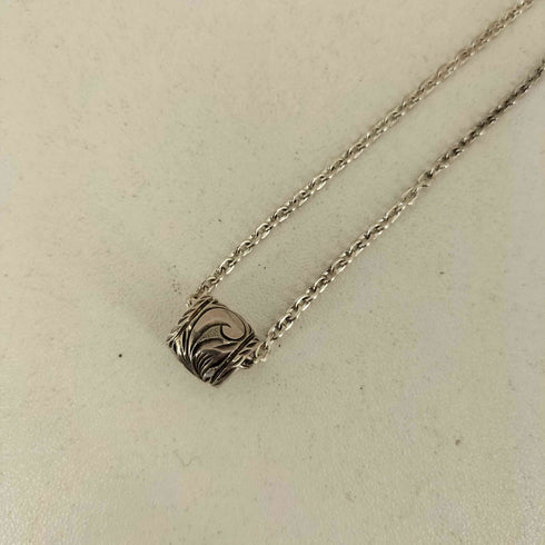 925刻印シリンダーチャーム チェーンネックレス メンズ