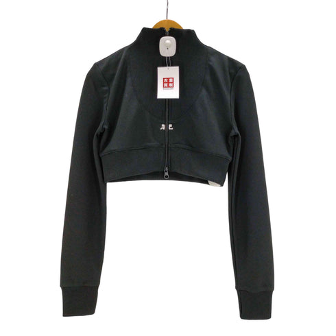 クレージュ courreges MAXI RIB CROPPED SWEATSHIRT レディース import:M