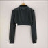 クレージュ courreges MAXI RIB CROPPED SWEATSHIRT レディース import:M