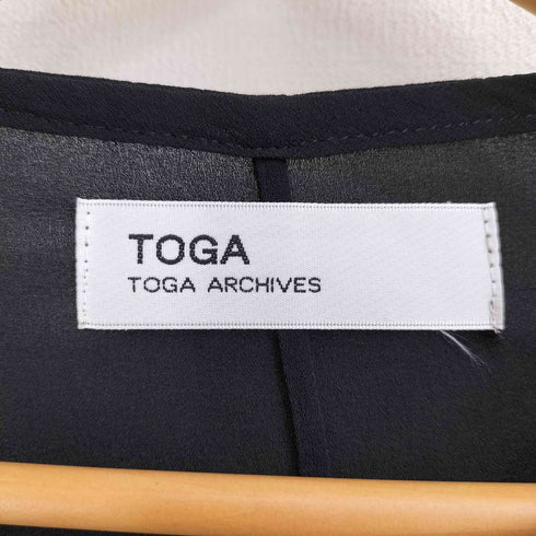 トーガアーカイブス TOGA ARCHIVES サイドフリル フロント斜めスナップ キュプラロングスリーブカットソー レディース 1