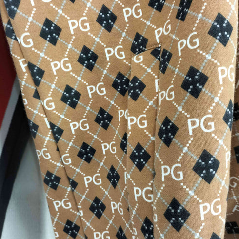 パーリーゲイツ PEARLY GATES PG ロゴ アーガイル柄 ジップアップ パーカー レディース JPN:4