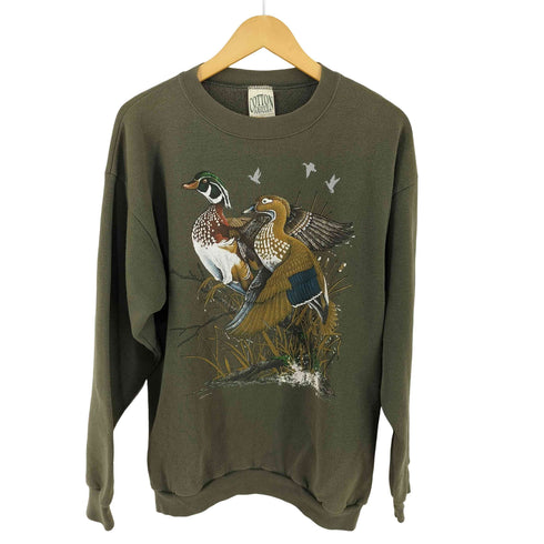 USA製 LSJ SPORTWEAR 鴨 クルーネックスウェット メンズ import:L