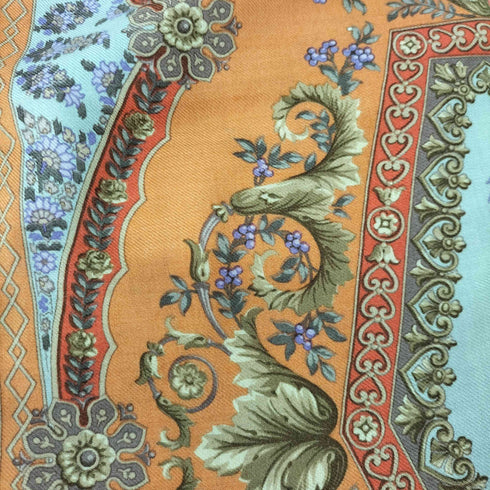 エトロ ETRO シルク混 ウール総柄ストール レディース