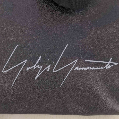 ヨウジヤマモト Yohji Yamamoto カウレザー シグネチャー ロゴ トートバッグ メンズ