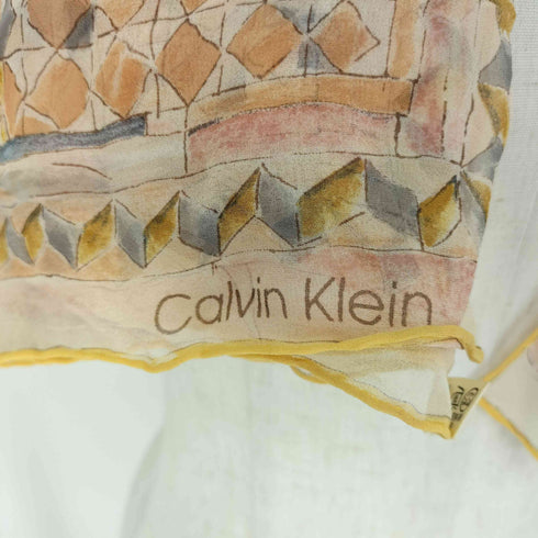 カルバンクライン CALVIN KLEIN 総柄 ストーン スカーフ レディース