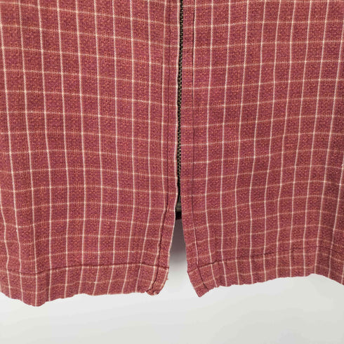 ラッキーストライク LUCKY STRIKE チェック柄 ジップアップシャツジャケット メンズ LL