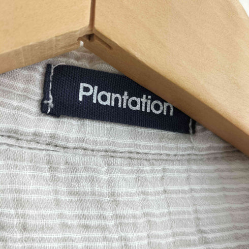 プランテーション Plantation コットン100 シワ加工 シャツ レディース JPN:M