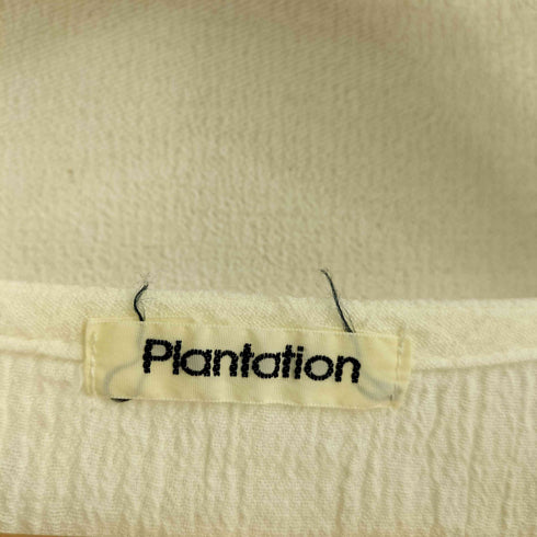 プランテーション Plantation コットン100 シワ加工 半袖ブラウス レディース JPN:M