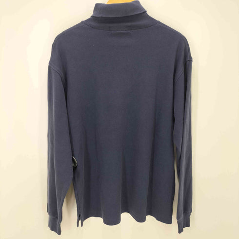 ポロバイラルフローレン Polo by RALPH LAUREN 90S ゴルフワッペン サイドスリット タートルネック スウェット メンズ import:S
