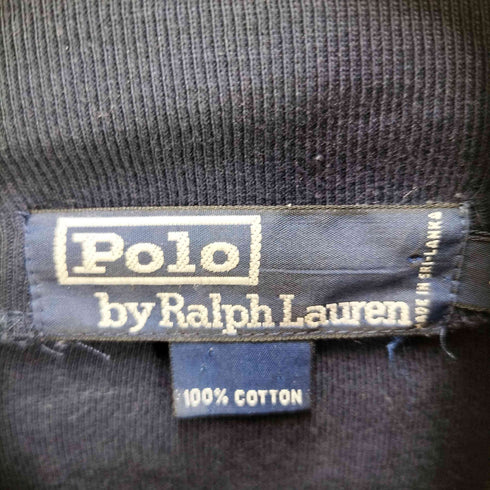 ポロバイラルフローレン Polo by RALPH LAUREN 90S ゴルフワッペン サイドスリット タートルネック スウェット メンズ import:S