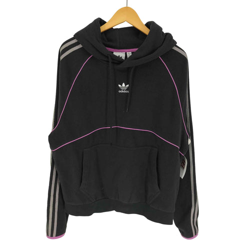 アディダスオリジナルス adidas Originals Felpa Polar Fleece Hoodie トレフォイル ロゴ 刺繍 パイピング ポーラー フリース プルオーバー パーカー メンズ JPN:L