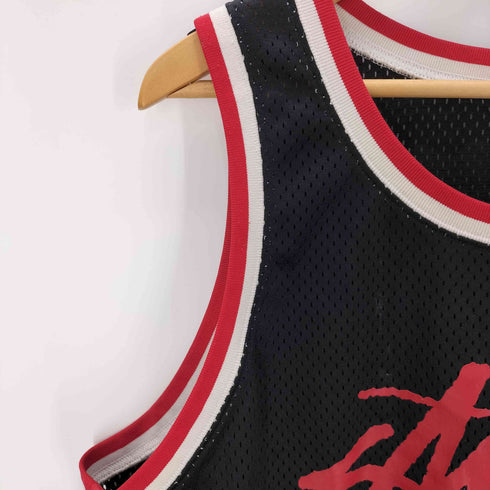 ステューシー Stussy tank top ロゴプリントメッシュタンクトップ メンズ L