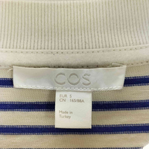 コス COS ボーダークルーネックTシャツ レディース import:S