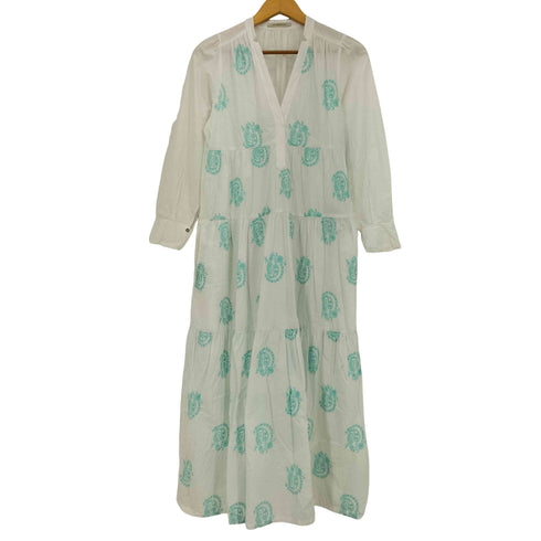 ヌキテパ NE QUITTEZ PAS 24ss Poplin Paisley Embroidery Tired Dress ポプリン ペイズリー エンブロイダリー ワンピース レディース JPN:S