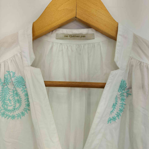 ヌキテパ NE QUITTEZ PAS 24ss Poplin Paisley Embroidery Tired Dress ポプリン ペイズリー エンブロイダリー ワンピース レディース JPN:S