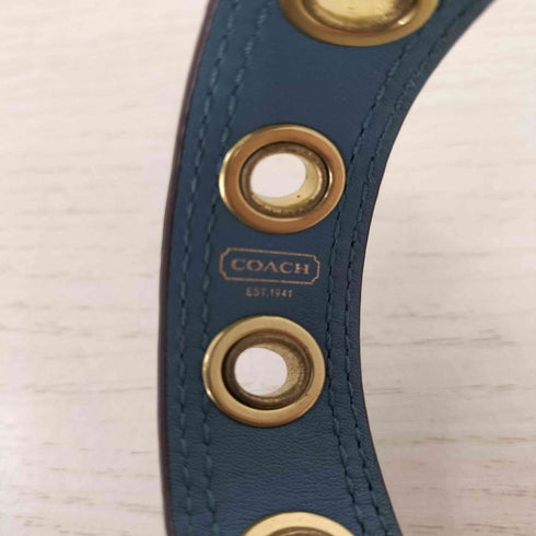 コーチ COACH ロゴ刻印 ハトメ レザー バングル レディース
