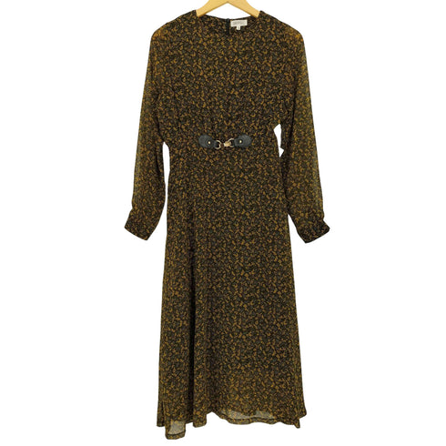 ゴスペル GHOSPELL LEAF PRINT MIDI DRESS リーフプリントミディードレス レディース JPN:S