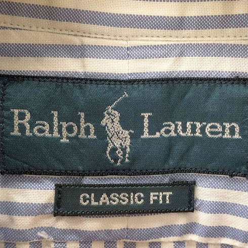 ラルフローレン RALPH LAUREN CLASSIC FIT ポニー刺繍 ストライプシャツ メンズ 16