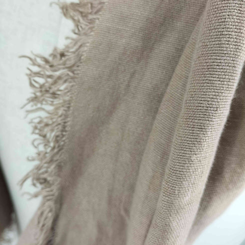 アソースメレ asauce meler リネン100 大判 フリンジストール レディース ONE SIZE