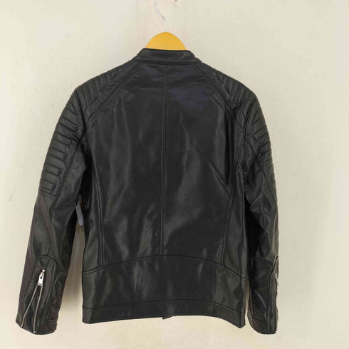 ザラ ZARA フェイクレザーバイカーレザージャケット メンズ US:40