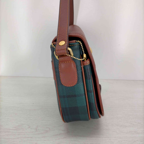 ポロクラブ Polo Club チェック柄 レザーショルダーバッグ メンズ