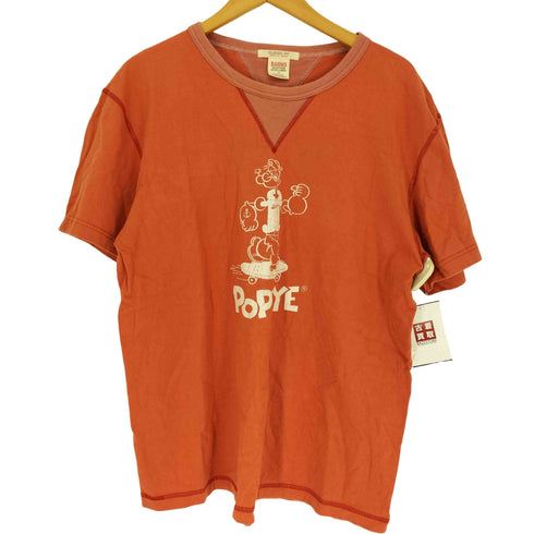 バーンズ アウト フィッターズ BARNS OUT FITTERS CLASSIC FIT 両面 はめ込み Vガゼット キャラクター プリント Tシャツ メンズ 3