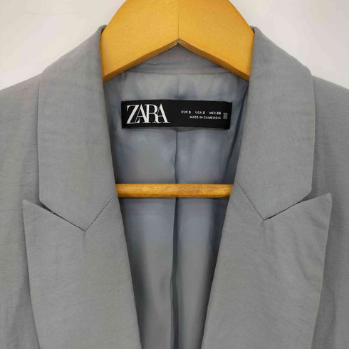 ザラ ZARA レーヨンポリ ノーボタン テーラードジャケット レディース import:S