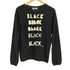 ブラックコムデギャルソン BLACK COMME des GARCONS 11aw BLACK 縦刺繍 ウールニット メンズ S