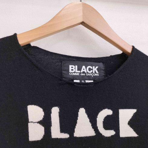 ブラックコムデギャルソン BLACK COMME des GARCONS 11aw BLACK 縦刺繍 ウールニット メンズ S