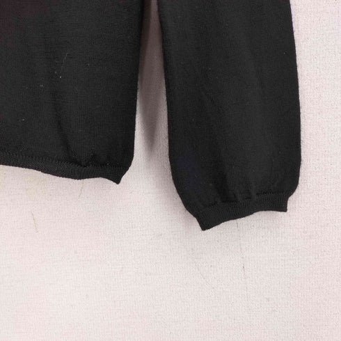 ブラックコムデギャルソン BLACK COMME des GARCONS 11aw BLACK 縦刺繍 ウールニット メンズ S