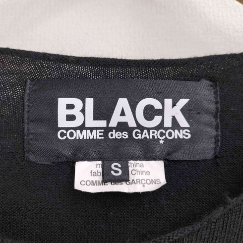 ブラックコムデギャルソン BLACK COMME des GARCONS 11aw BLACK 縦刺繍 ウールニット メンズ S