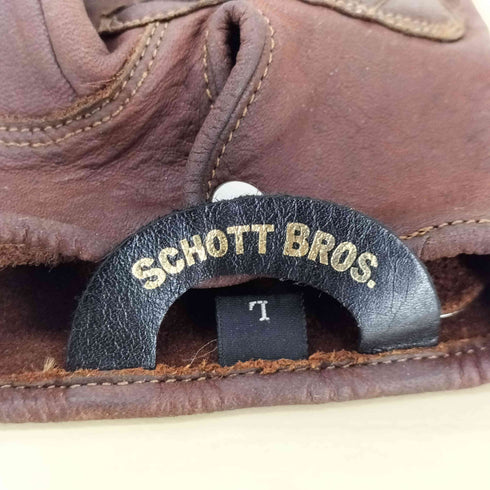 ショットブロス SCHOTT BROS. ワンスター レザーグローブ メンズ JPN:L